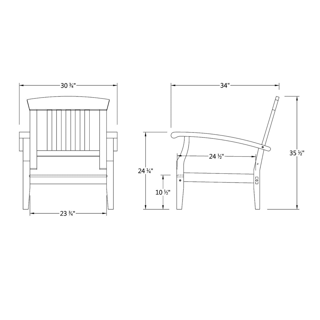 Ensemble de conversation Cambridge Casual Caterina 4 pièces en teck pour patio