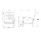 Ensemble de conversation Cambridge Casual Caterina 4 pièces en teck pour patio