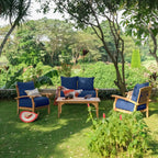 Ensemble de conversation Cambridge Casual Caterina 4 pièces en teck pour patio