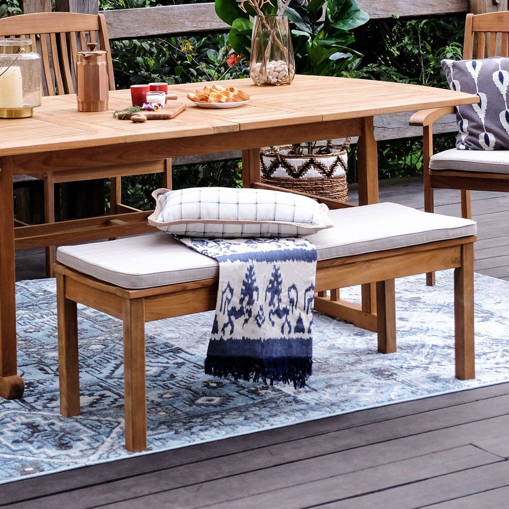 Ensemble de salle à manger extensible d'extérieur Cambridge Casual Caterina 6 pièces en teck