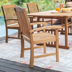 Ensemble de salle à manger extensible d'extérieur Cambridge Casual Caterina 6 pièces en teck