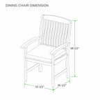 Ensemble de salle à manger extensible d'extérieur Cambridge Casual Caterina 6 pièces en teck