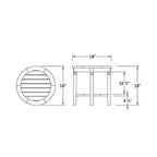 Ensemble de 3 chaises à bascule d'extérieur Cambridge Casual Chara en teck