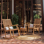 Ensemble de 3 chaises à bascule d'extérieur Cambridge Casual Chara en teck