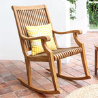 Ensemble de 3 chaises à bascule d'extérieur Cambridge Casual Chara en teck