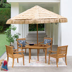 Ensemble de salle à manger de patio Cambridge Casual Chara 5 pièces en teck avec coussin