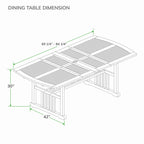 Ensemble de salle à manger extensible Cambridge Casual Chignik 7 pièces en teck pour patio
