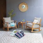 Ensemble de salon de jardin Cambridge Casual Leon 3 pièces en teck avec coussin