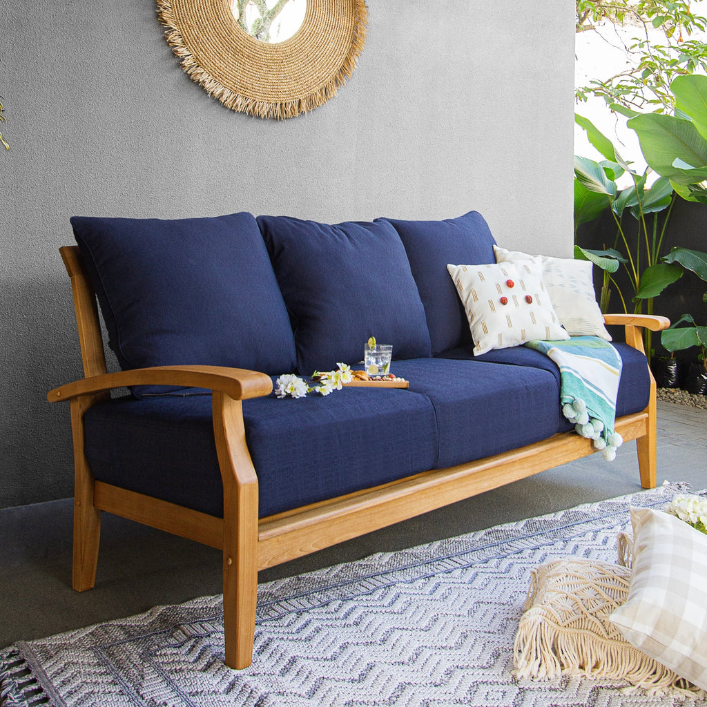 Ensemble de conversation de patio en bois de teck Cambridge Casual Leon 5 pièces