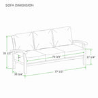 Ensemble de conversation de patio en bois de teck Cambridge Casual Leon 5 pièces