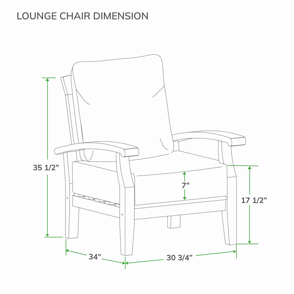Ensemble de conversation de patio en bois de teck Cambridge Casual Leon 5 pièces