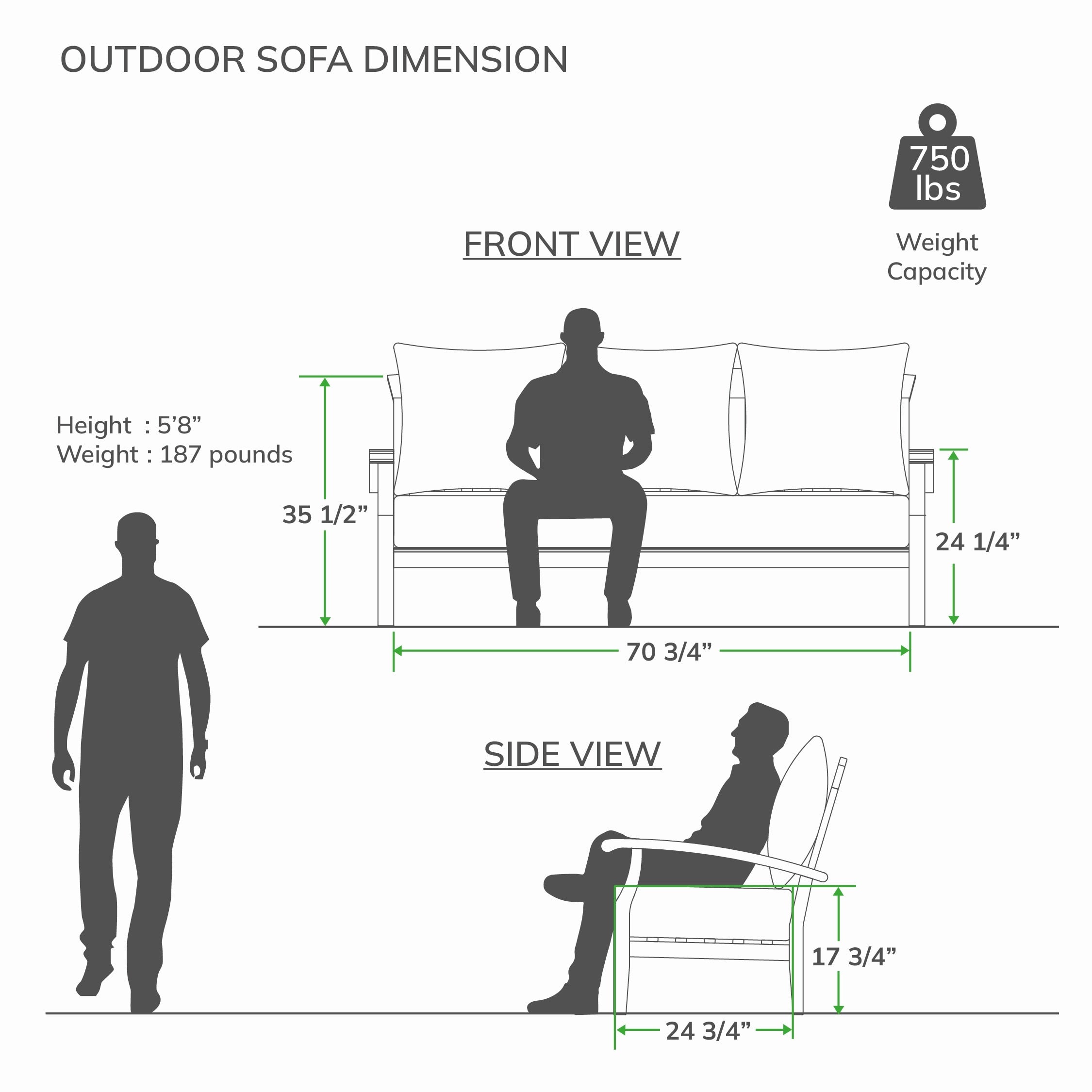 Ensemble de conversation de patio en bois de teck Cambridge Casual Leon 5 pièces