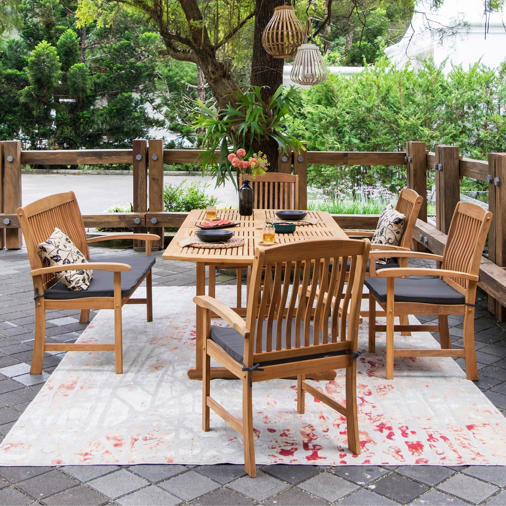 Ensemble de salle à manger extensible Cambridge Casual Leon 6 pièces en teck