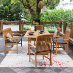 Ensemble de salle à manger extensible Cambridge Casual Leon 6 pièces en teck