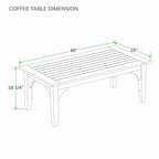 Ensemble de conversation de patio en teck Cambridge Casual Leon 7 pièces