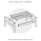 Ensemble de conversation de patio en teck Cambridge Casual Leon 7 pièces
