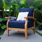 Ensemble de conversation de patio en teck Cambridge Casual Leon 7 pièces