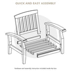 Ensemble de conversation de patio en teck Cambridge Casual Leon 7 pièces