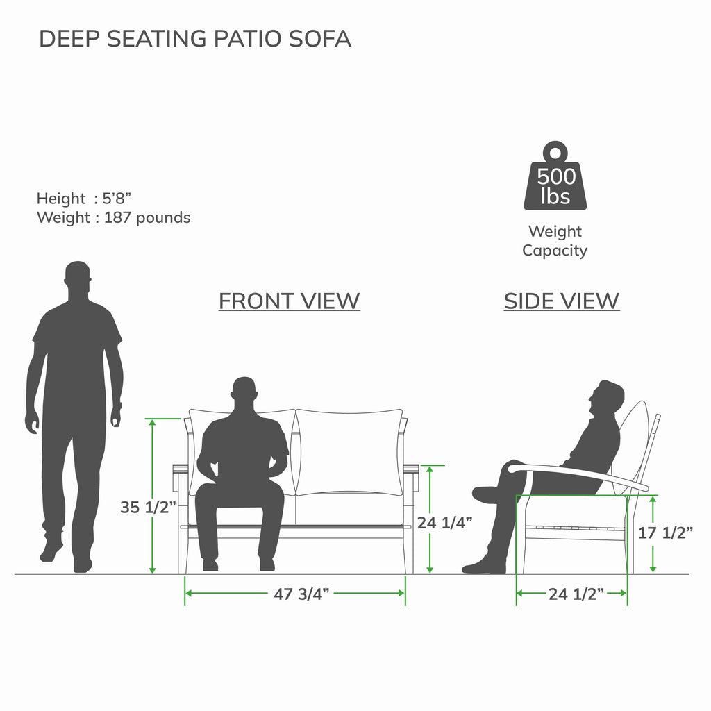 Ensemble de conversation de patio en teck Cambridge Casual Leon 7 pièces