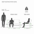 Ensemble de conversation de patio en teck Cambridge Casual Leon 7 pièces