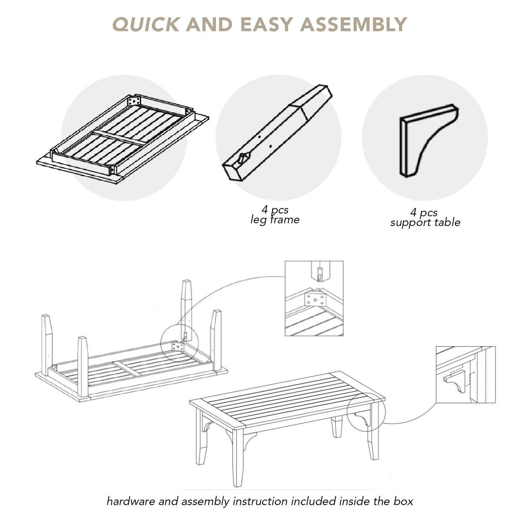 Ensemble de conversation de patio en teck Cambridge Casual Leon 7 pièces
