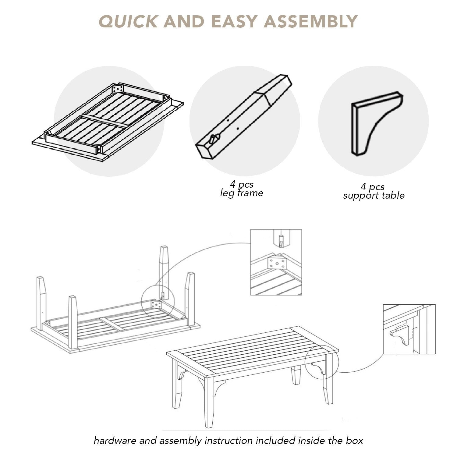 Ensemble de conversation de patio en teck Cambridge Casual Leon 7 pièces