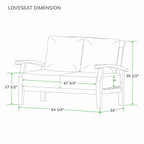 Ensemble de conversation de patio en teck Cambridge Casual Leon 7 pièces