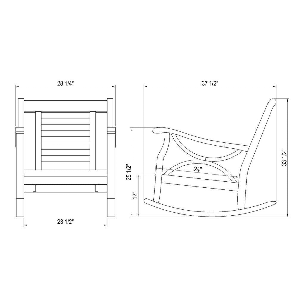 Ensemble de conversation de patio en teck Cambridge Casual Lowell 3 pièces