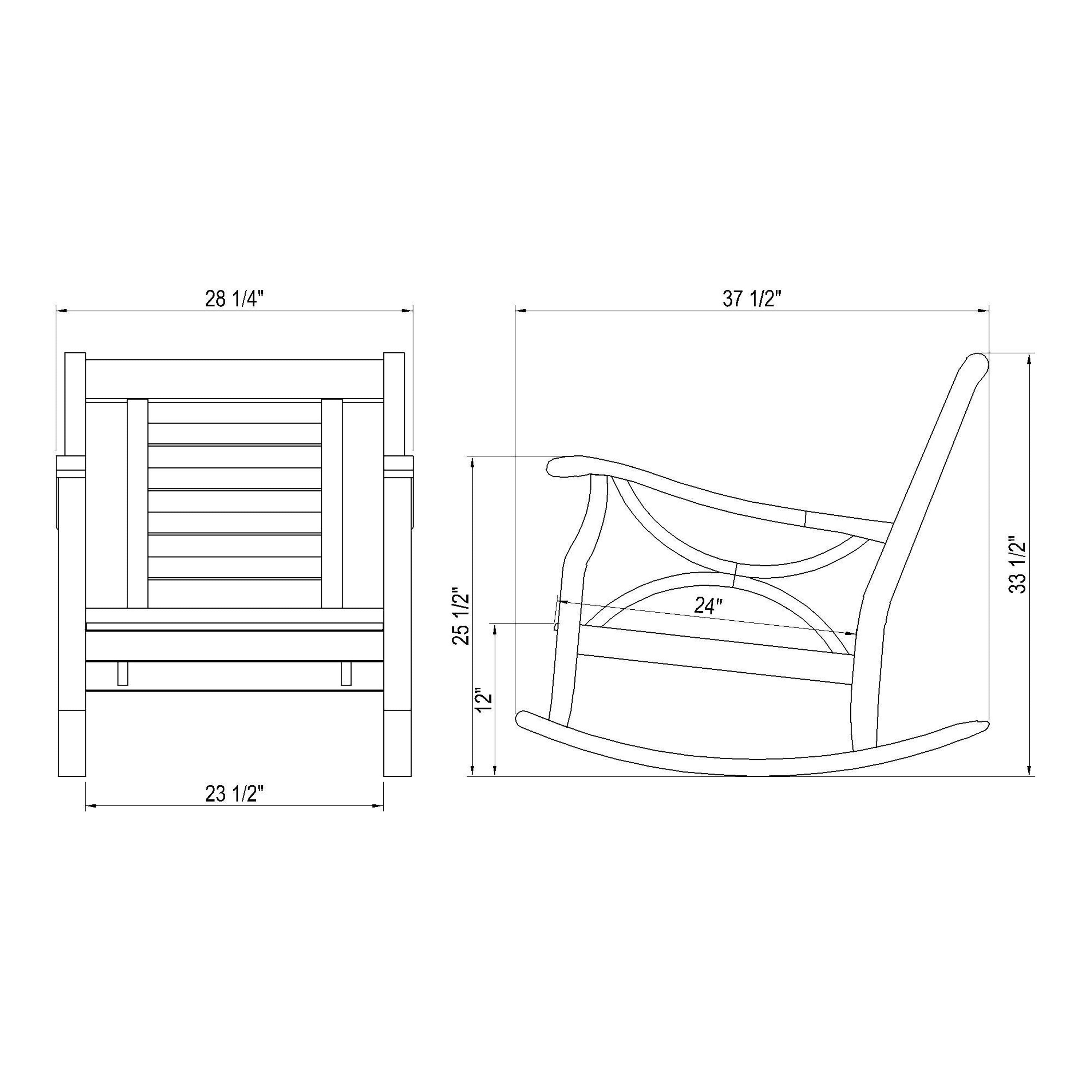 Ensemble de conversation de patio en teck Cambridge Casual Lowell 3 pièces