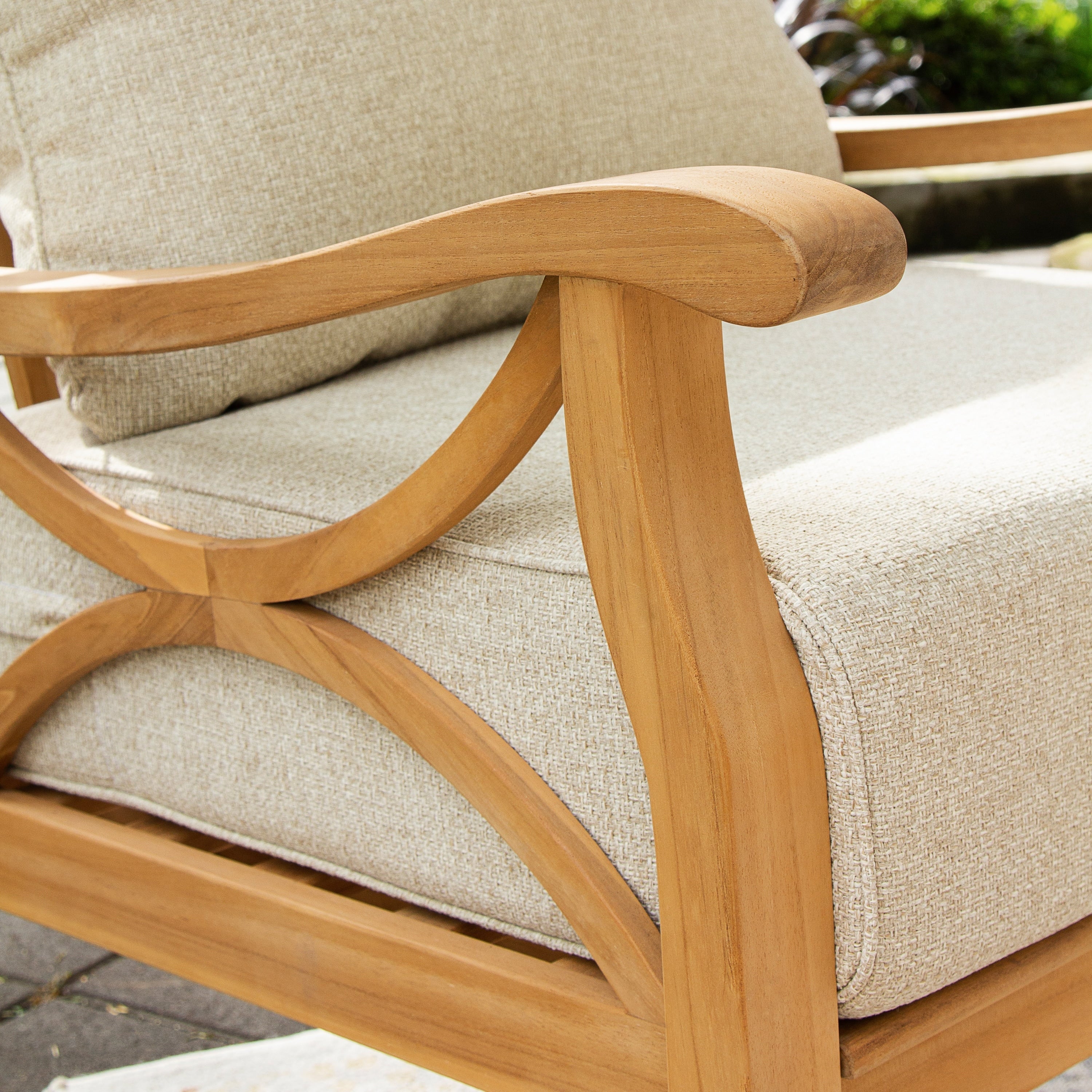 Ensemble de conversation d'extérieur 5 pièces en bois de teck Cambridge Casual Lowell