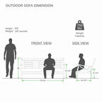 Ensemble de conversation d'extérieur 5 pièces en bois de teck Cambridge Casual Lowell