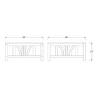 Ensemble de salon de jardin 8 pièces en teck Cambridge Casual Lowell avec coussin