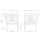 Ensemble de salon de jardin 8 pièces en teck Cambridge Casual Lowell avec coussin