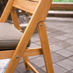 Ensemble de salle à manger d'extérieur pliable Cambridge Casual Miami 7 pièces en teck avec coussin de siège Sunbrella