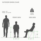 Ensemble de salle à manger d'extérieur pliable Cambridge Casual Miami 7 pièces en teck avec coussin de siège Sunbrella