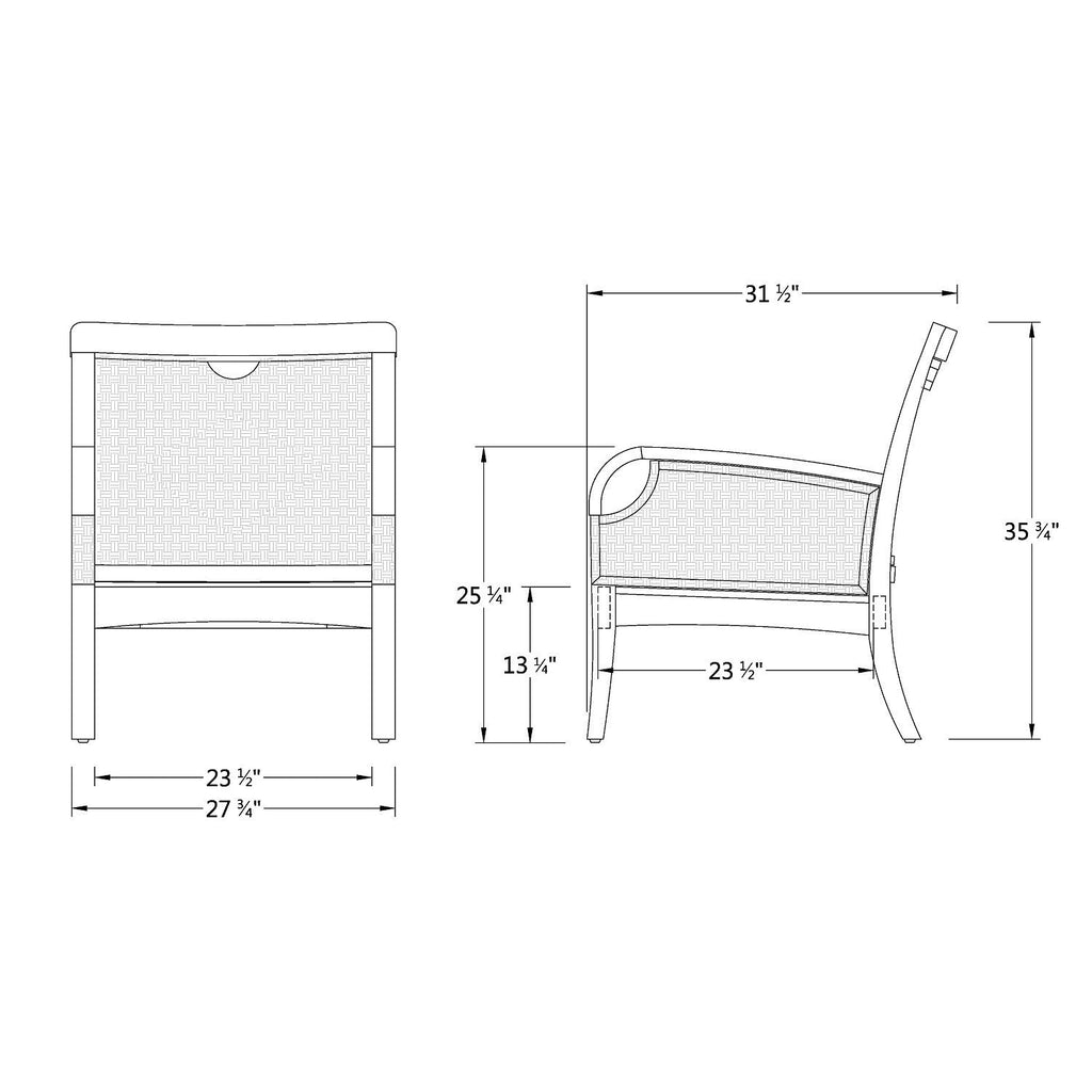 Ensemble de conversation d'extérieur Cambridge Casual Palma 3 pièces en teck et osier avec oreiller GRATUIT
