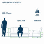 Ensemble de conversation de patio en bois de teck 4 pièces Cambridge Casual Robin
