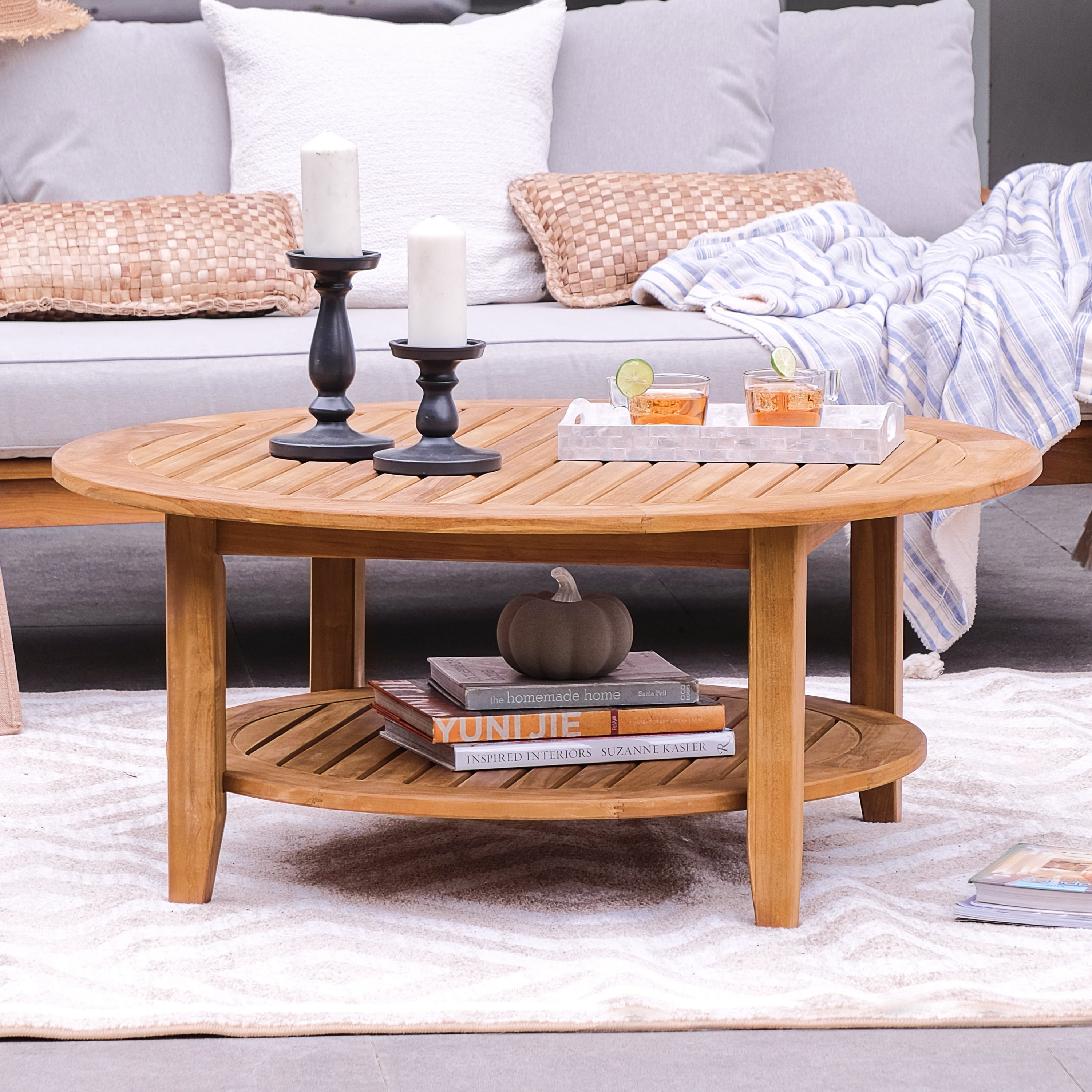 Ensemble de conversation de patio en bois de teck 4 pièces Cambridge Casual Robin