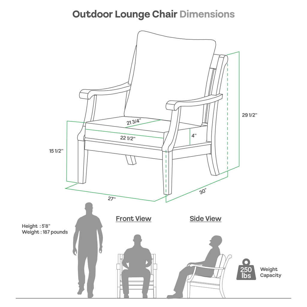Ensemble de 2 fauteuils club d'extérieur Cambridge Casual Robin en teck