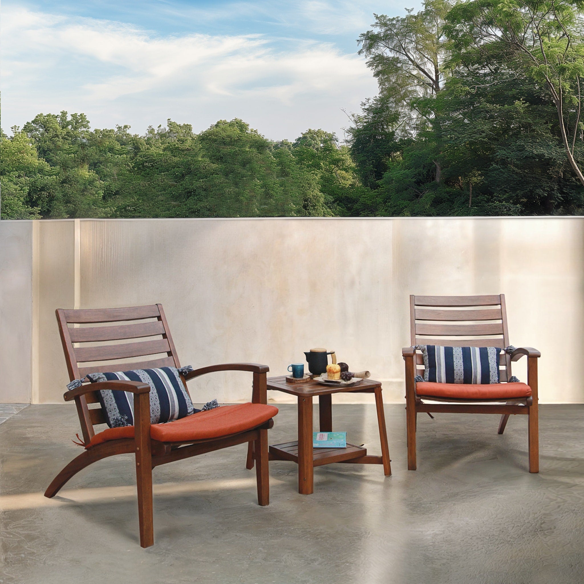 Ensemble de conversation d'extérieur Cambridge Casual West Lake 3 pièces avec coussin