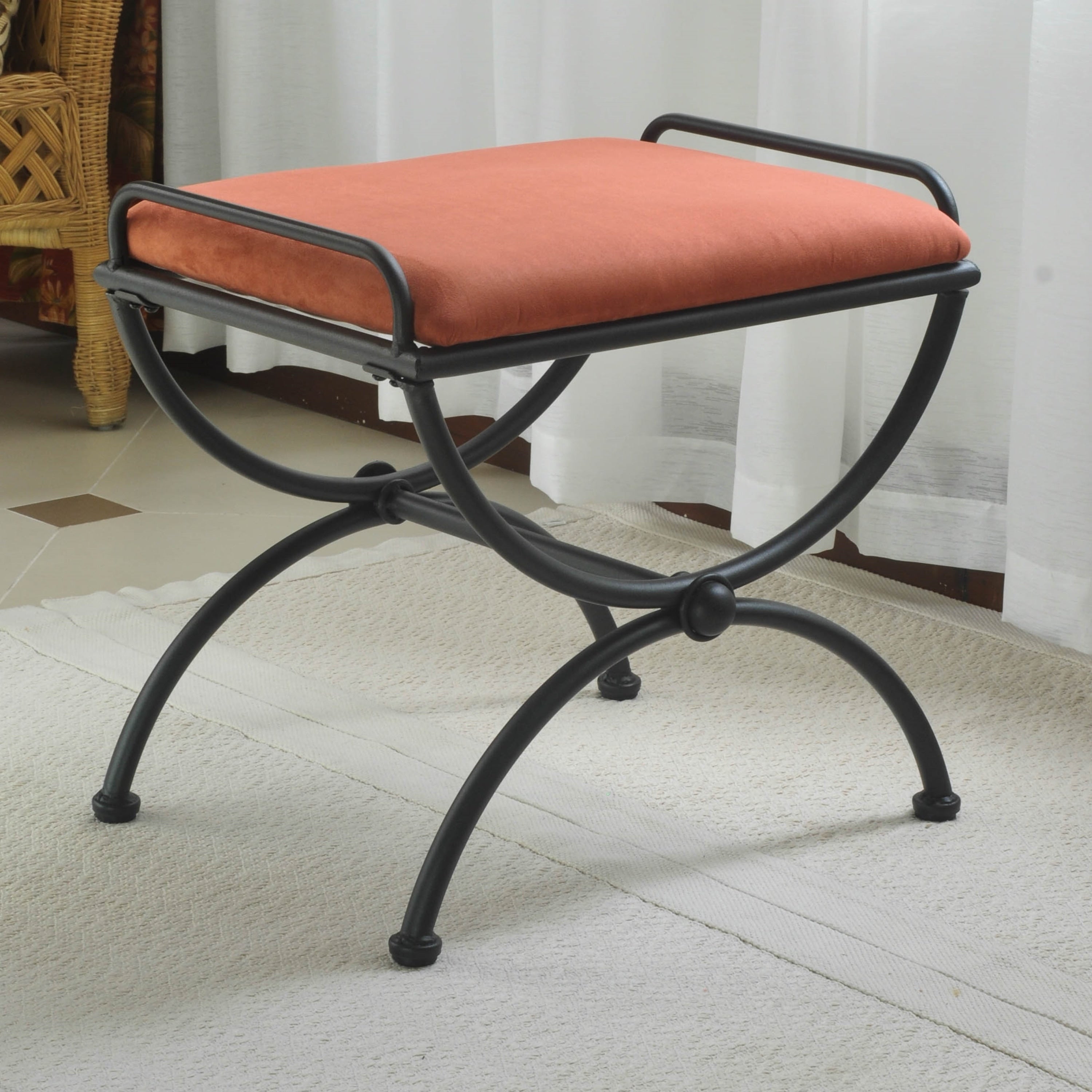 Tabouret de coiffeuse Cambridge Iron avec coussin
