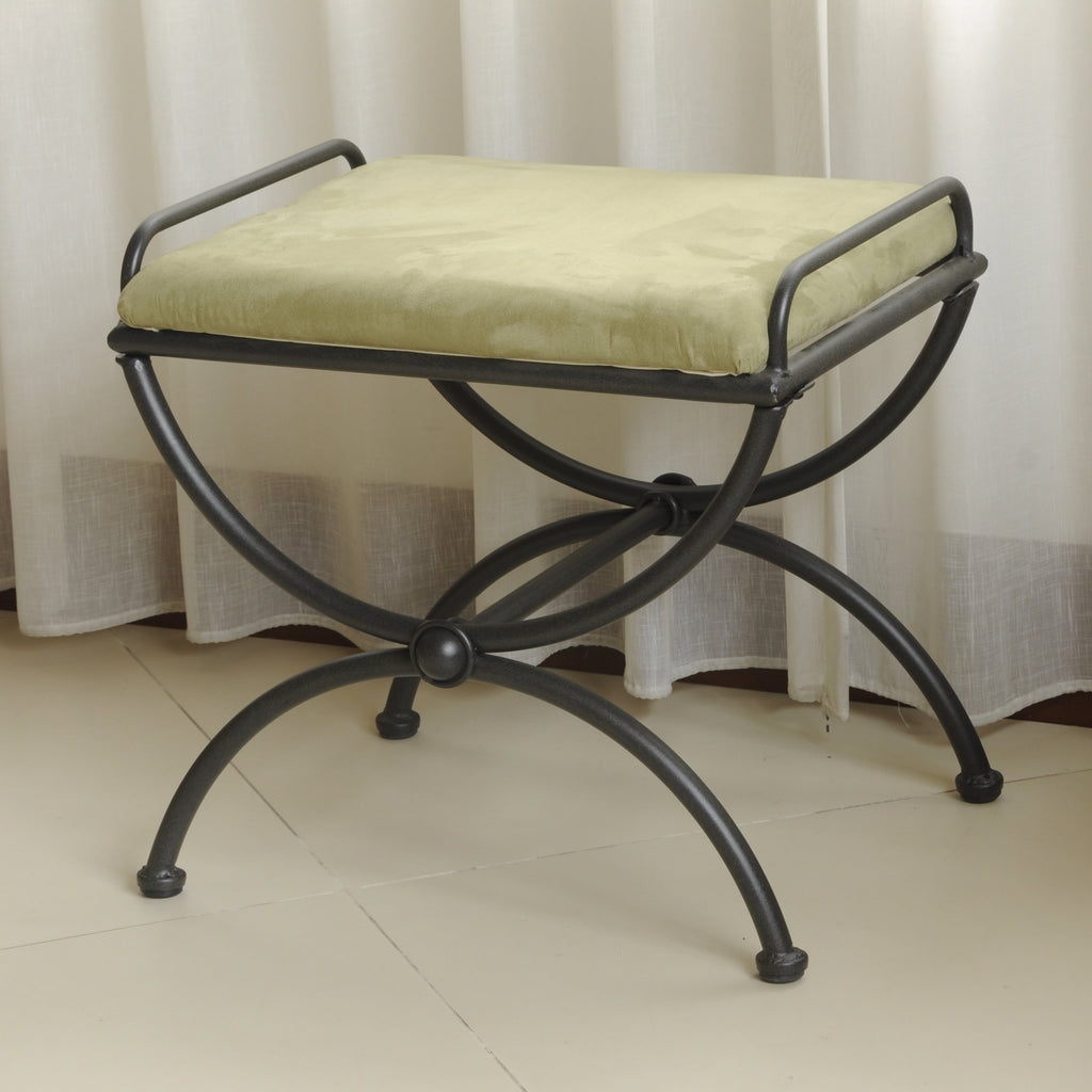 Tabouret de coiffeuse Cambridge Iron avec coussin