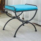 Tabouret de coiffeuse Cambridge Iron avec coussin