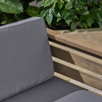 Ensemble de canapés d'extérieur Cambridge en bois, 5 pièces, par Christopher Knight Home