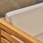 Ensemble de canapés d'extérieur Cambridge en bois, 5 pièces, par Christopher Knight Home