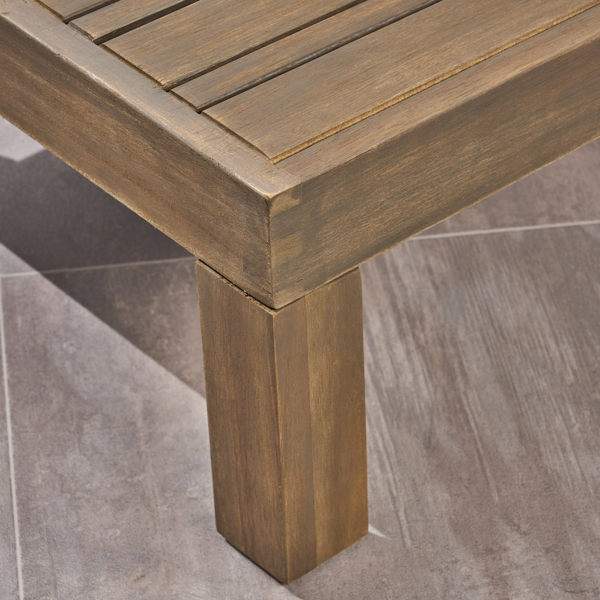 Ensemble de canapés d'extérieur Cambridge en bois, 5 pièces, par Christopher Knight Home