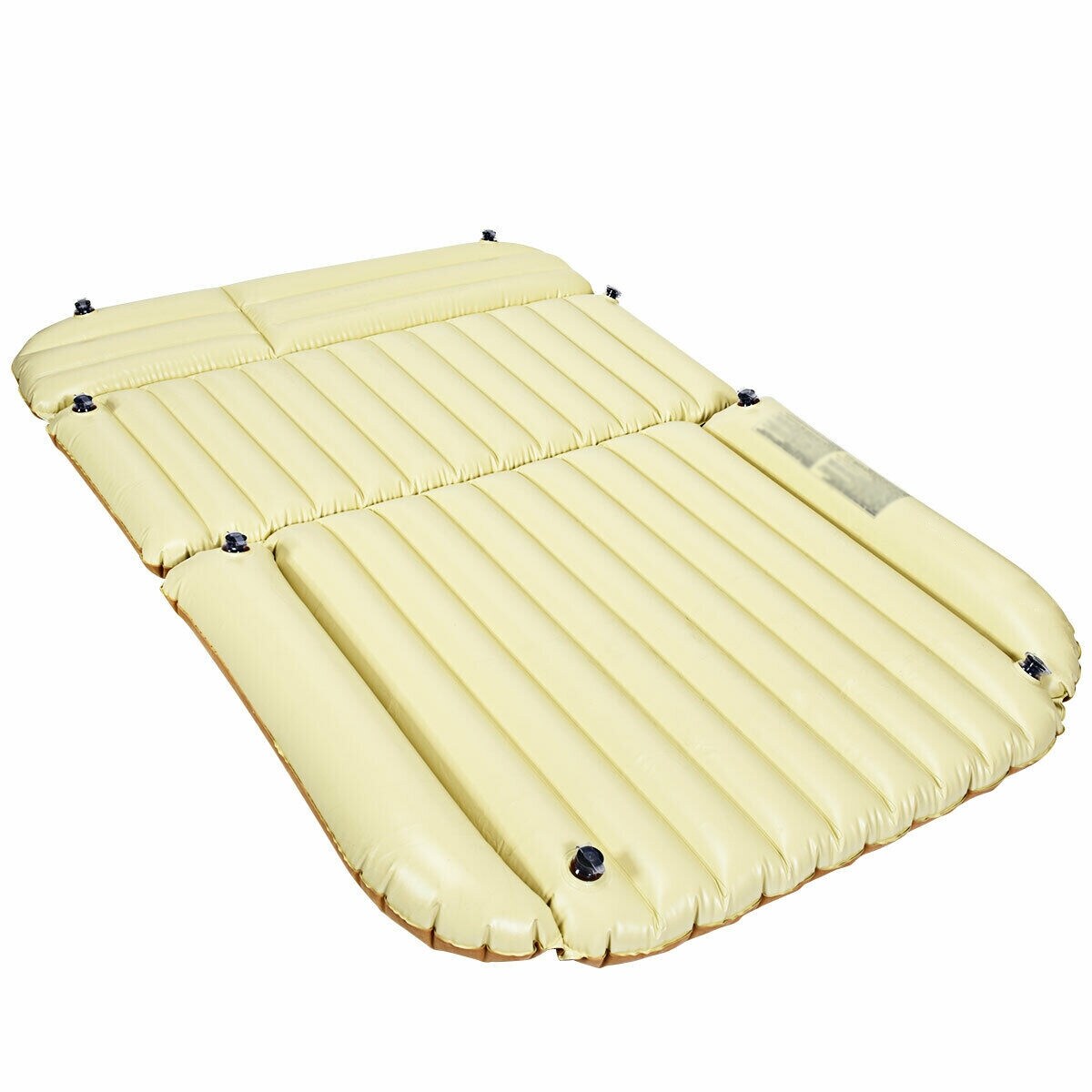 Matelas gonflable Camel pour voiture avec gonflage rapide et surface floquée imperméable pour camping et voyage
