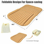 Matelas gonflable Camel pour voiture avec gonflage rapide et surface floquée imperméable pour camping et voyage