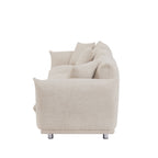 Canapé 3 places Camel Modern 111 surdimensionné avec pieds en métal et structure en bois massif pour le salon