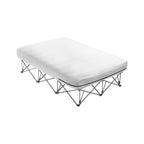 Matelas gonflable de camping pliable avec cadre et pompe